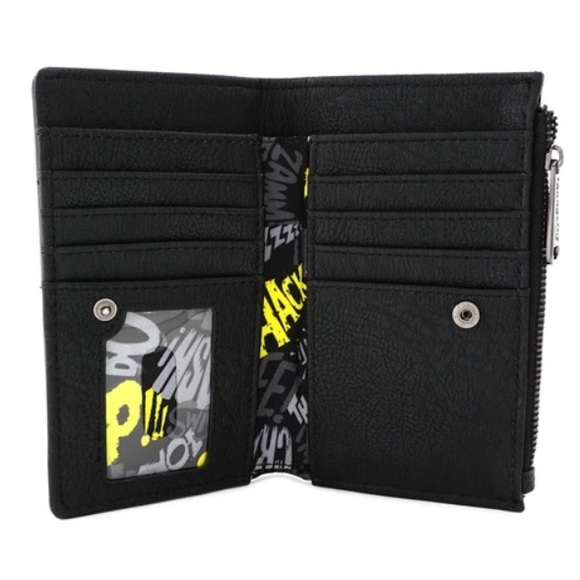 LOUNGEFLY DC COMICS BATMAN 80TH ANNIVERSARY WALLET - Picture 2 of 7